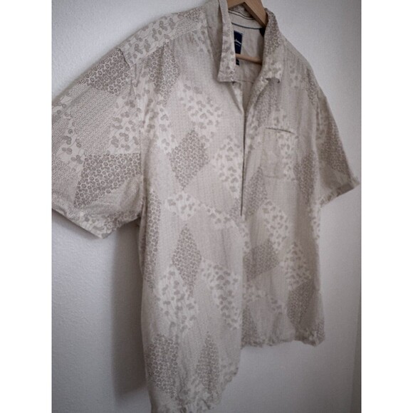 Tommy Bahama Island Modern Fit Button Shirt Hawaiian Sz XXL Neutral Beige Print - Picture 3 of 7
